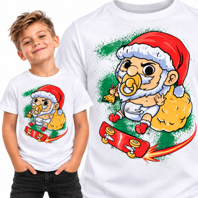 KOSZULKA DZIECIĘCA ŚWIĄTECZNA BABY SANTA